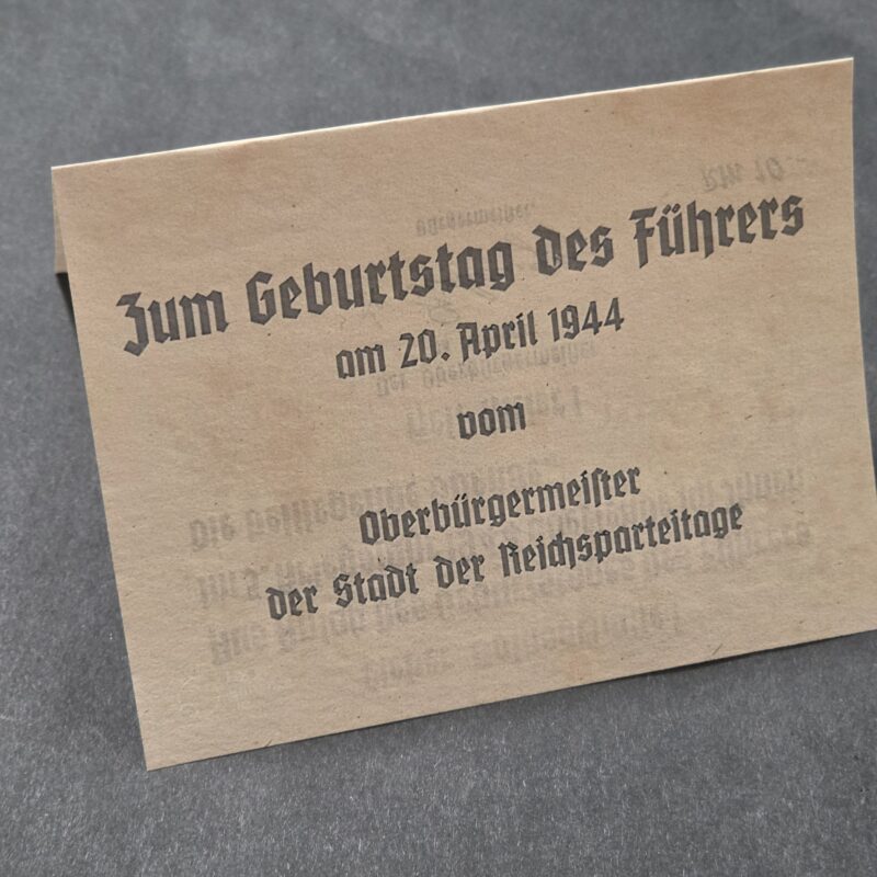 20260926_143254 WW2 Nazi German Third Reich Adolf Hitler Birthday Party Invitation April 20 1944