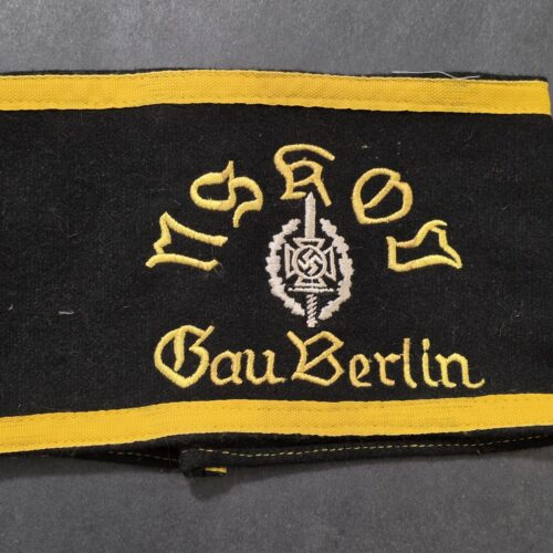 WW2 Nazi German NSKOV Gau Berlin WW1 Veterans Org Armband