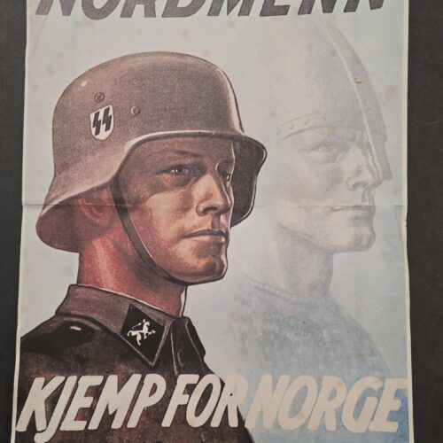 Nordmenn SS Norway Recruiting Propaganda Poster WW2 Nazi German