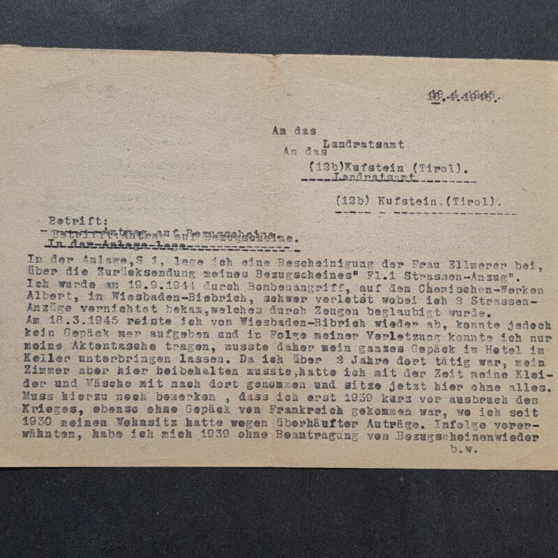 20260926_152345 April 18 1945 WW2 German Bombing Wounded Survivor Letter Document Wiesbaden