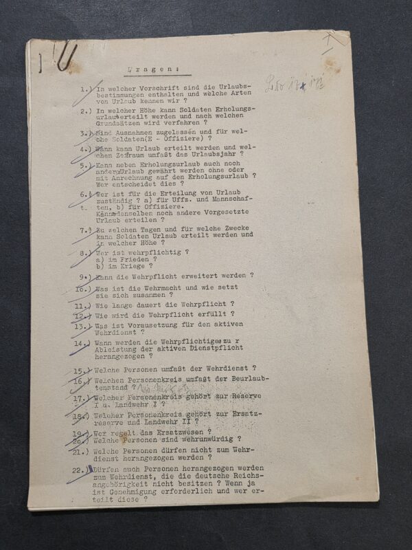20260927_165953 WW2 German 1940 Luftwaffe Hauptfeldwebel Course Giessen Training Notes Documents