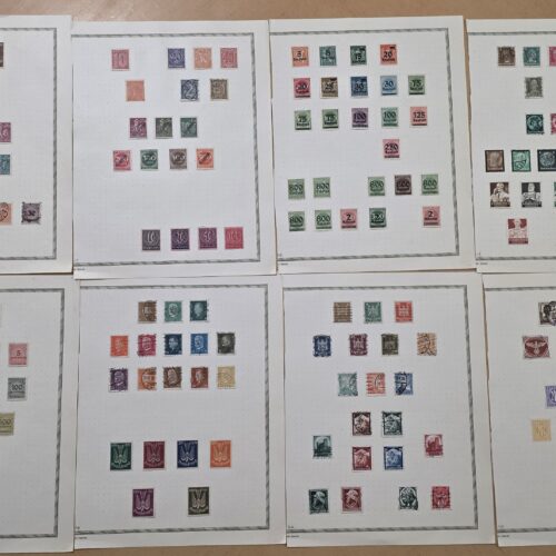20260928_133216 154 Imperial German & Third Reich Nazi WWI WWII Era Stamp Collection 8 Album Pages Air Mail Official