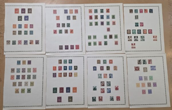 20260928_133216 154 Imperial German & Third Reich Nazi WWI WWII Era Stamp Collection 8 Album Pages Air Mail Official