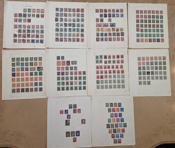 20260928_133608 400+ Imperial German & Third Reich Nazi WWI WWII Stamp Collection 10 Album Pages Inflation Bavaria