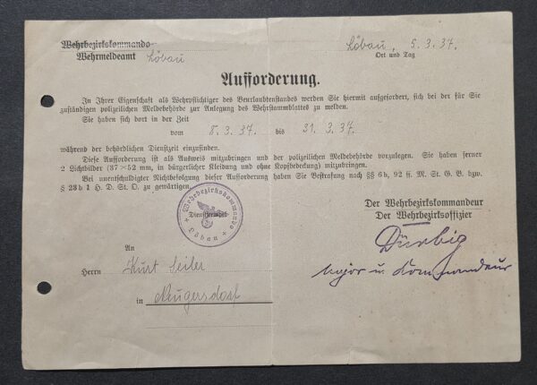20260930_125351 WW2 German Soldiers Call of Duty 1937 Wehrmacht Military Registration Summons