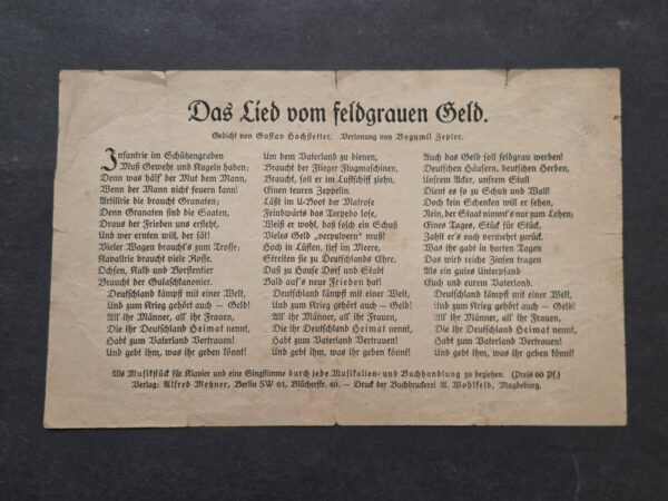 20260930_125549 World War I Imperial German patriotic war finance song sheet Wartime Document