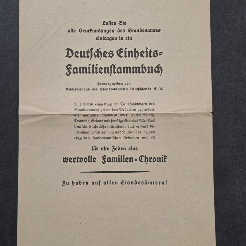 20260930_130852 Third Reich WW2 Nazi German Marriage Document Wehrmacht SS RAD Family Records