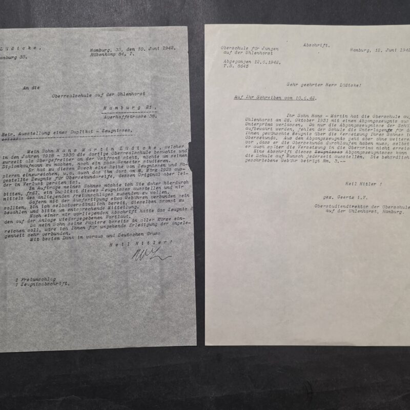 20260930_131408 WW2 German Documents for Wehrmacht Military Soldiers School records Eastern Front 1942