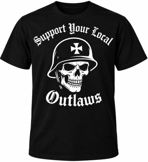 ChatGPT Image Sep 21, 2026, 05_43_42 PM Support your Outlaws SS Totenkopf Death Head Skull Biker SYLO T Shirt