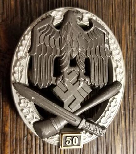 WWII Nazi German GAB 50 General Assault Badge 50 Engagements – JFS
