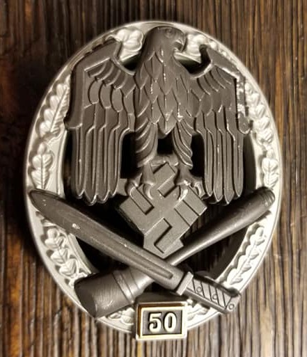 General assault 50 engagements WWII Nazi German GAB 50 General Assault Badge 50 Engagements – JFS