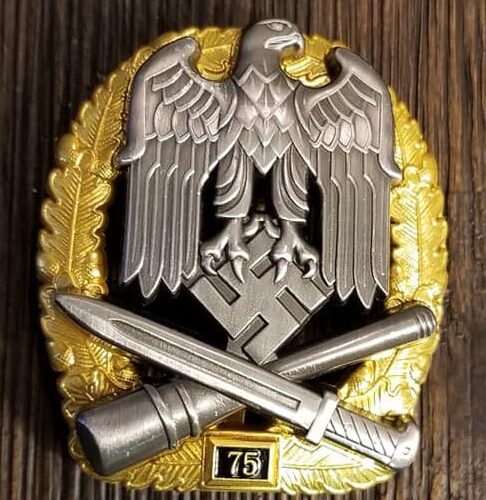 WWII Nazi German GAB General Assault Badge 75 Engagements – JFS
