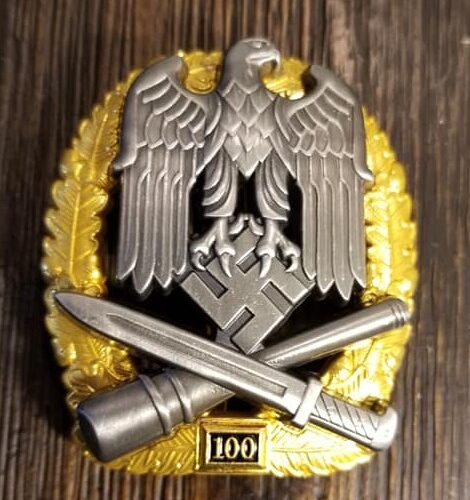 WWII Nazi German GAB General Assault Badge 100 Engagements – JFS