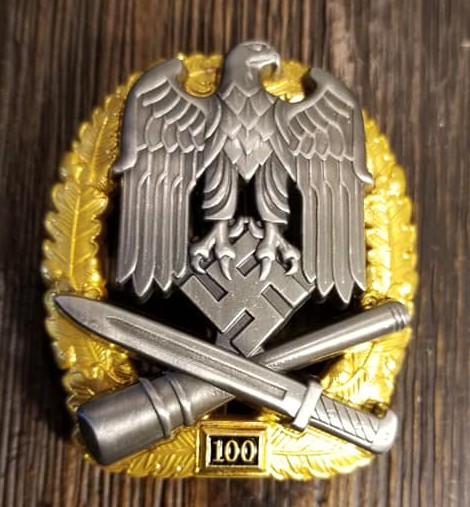 General assault badge 100 engagements WWII Nazi German GAB General Assault Badge 100 Engagements – JFS