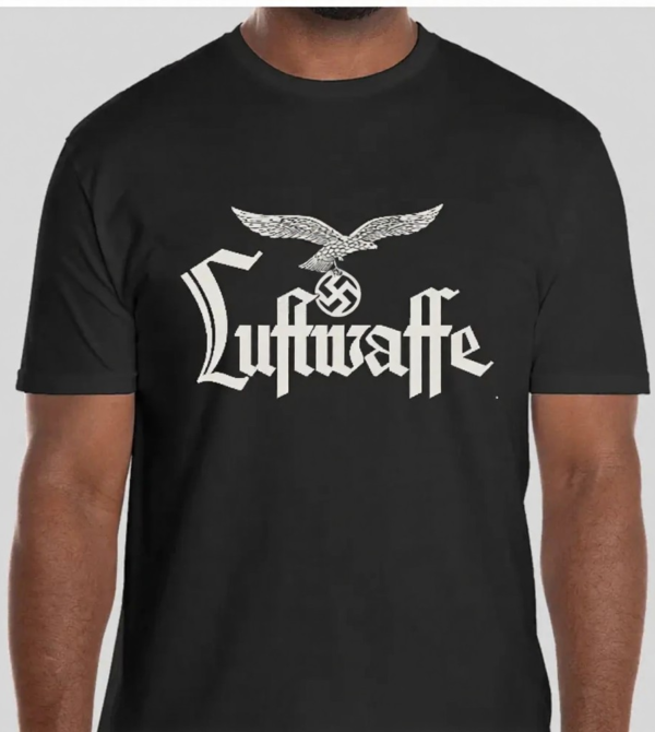 Luftwaffe eagle clutching Swastika WW2 German Air Force Military T Shirt