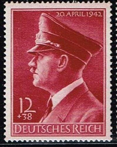 WW2 WWII German Third Reich NSDAP Nazi Adolf Hitler birthday stamp 1942 MNH