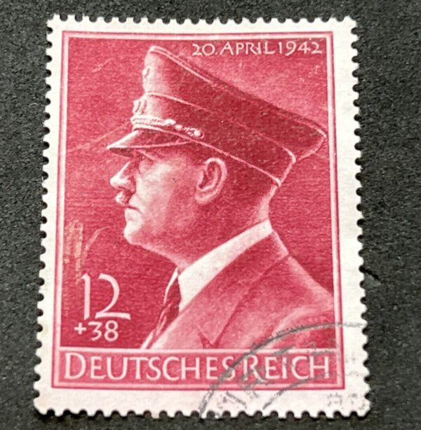 WW2 WWII German Third Reich NSDAP Nazi Adolf Hitler birthday stamp 1942 USED