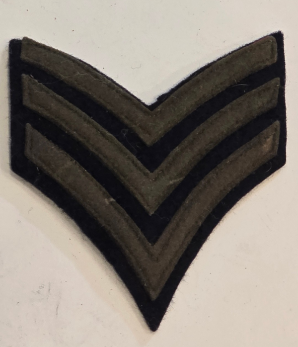 Original WWII WW2 Military US Army Khaki Chevron Patch Insignia
