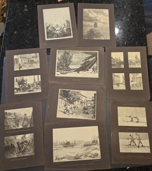 WWI Imperial German Soldiers in Battle Lot Rifles, Mortars, Cavalry, Ski Patrol Combat Bunker Scenes
