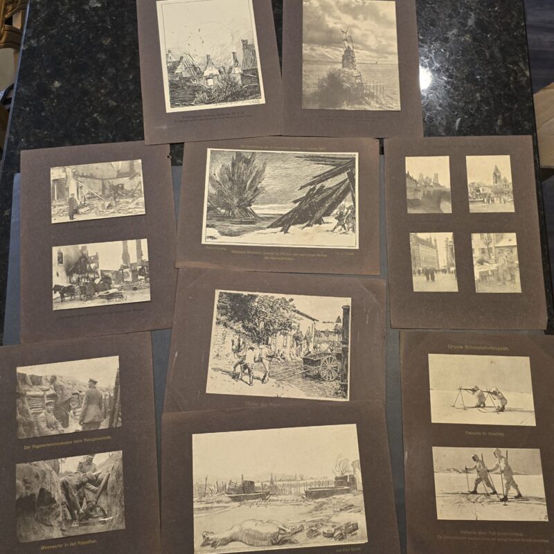 ba1 WWI Imperial German Soldiers in Battle Lot Rifles, Mortars, Cavalry, Ski Patrol Combat Bunker Scenes