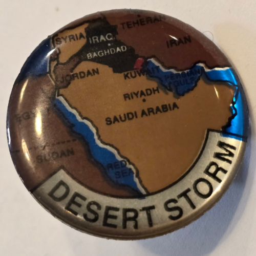 WW2 WWII United States Military Operation Desert Storm Iraq Baghdad Saudi Button