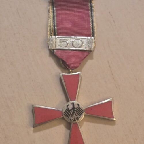 German Federal Republic Merit Cross w/ 50 Years Clasp Medal Ribbon Bar