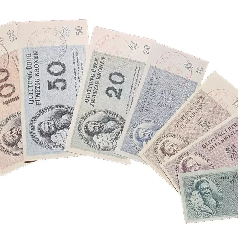 s-l1600 (5) WW2 WWII German Jewish concentration camp Terezin Theresienstadt Ghetto currency
