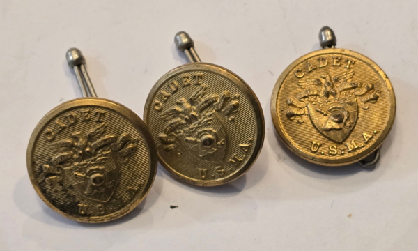 wp1 WW2 WWII United States Military Westpoint Academy USMA Cadet Uniform buttons x 3