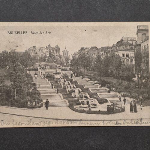 20261001_130830 WWI German Feldpost Postcard Brussels Belgium Feldartillerie 1914 Military Mail