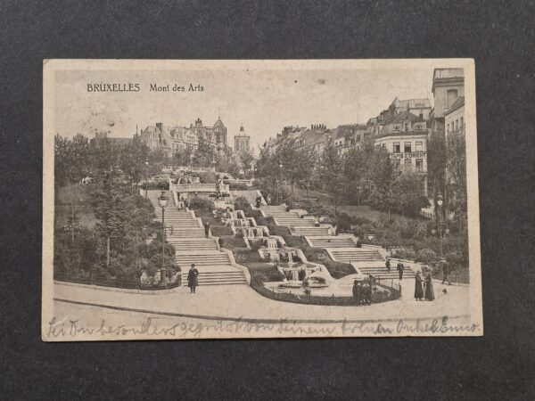 20261001_130830 WWI German Feldpost Postcard Brussels Belgium Feldartillerie 1914 Military Mail