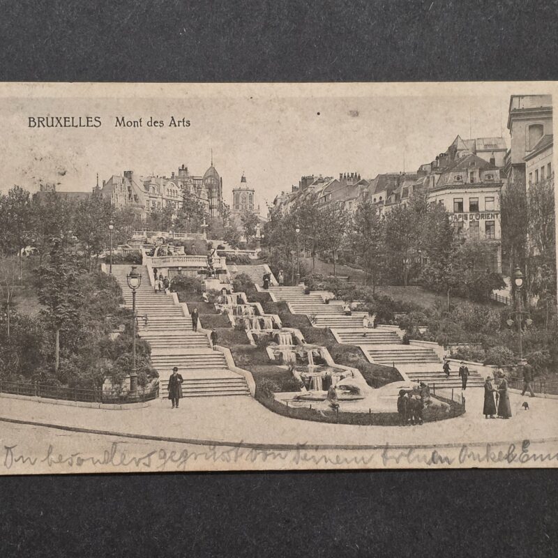 20261001_130830 WWI German Feldpost Postcard Brussels Belgium Feldartillerie 1914 Military Mail