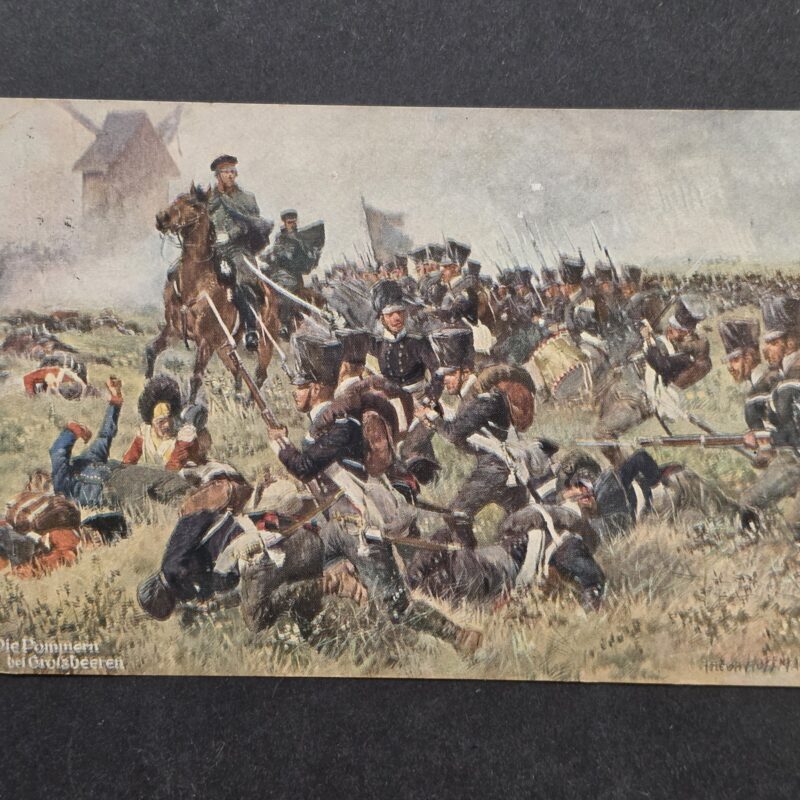 20261001_131552 Imperial German 1913 Postcard Prussian Troops in Combat Battle 1813 Kriegerbund