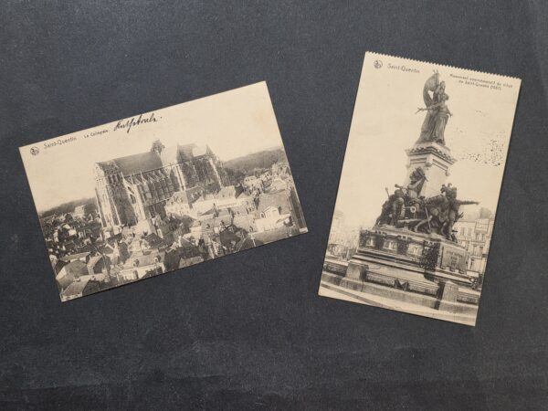 20261001_131627 WWI Imperial German Feldpost Postcards Saint Quentin Occupied France 1915 War Military