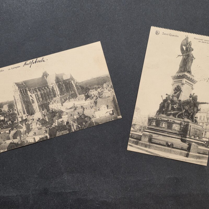 20261001_131627 WWI Imperial German Feldpost Postcards Saint Quentin Occupied France 1915 War Military