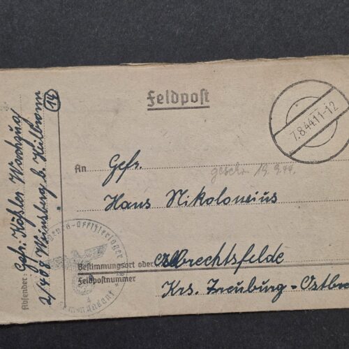 WWII German Feldpost Letter 1944 Weinsberg Soldier Guarding English Officers POW