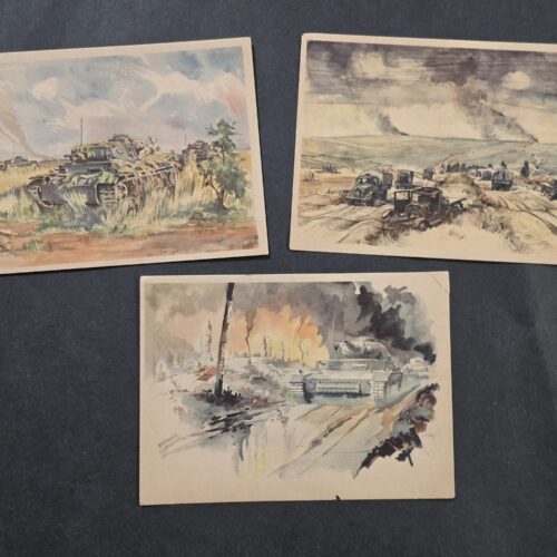 20261001_132839 WWII German Camo Panzer Tanks War Military Art Postcard lot Eastern Front