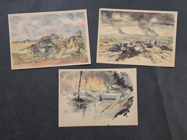 20261001_132839 WWII German Camo Panzer Tanks War Military Art Postcard lot Eastern Front