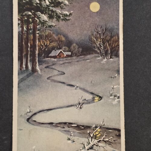 20261001_133338 WWII Nazi German Third Reich 1941 New Year Winter Postcard Snow Scene