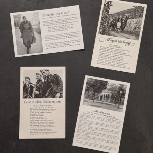 20261001_133435 4 WWII Nazi German Wehrmacht Army Soldier Military Song Sweetheart Postcard lot