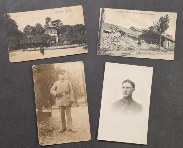 20261001_134323 WWI Imperial German Military Feldpost Postcard Photo Lot Soldier Portraits 1917