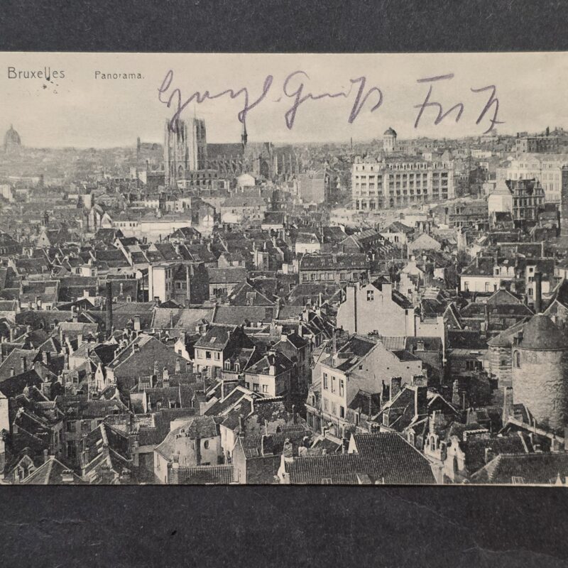 20261001_135039 WWI German Military Feldpost Postcard Brussels Belgium Panorama 1915 Potsdam