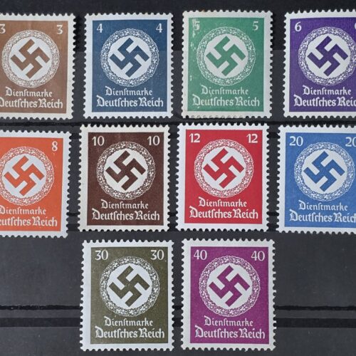 20261005_143538 WWII WW2 German Third Reich Nazi German Government Official Swastika Stamp lot 10 Stamps