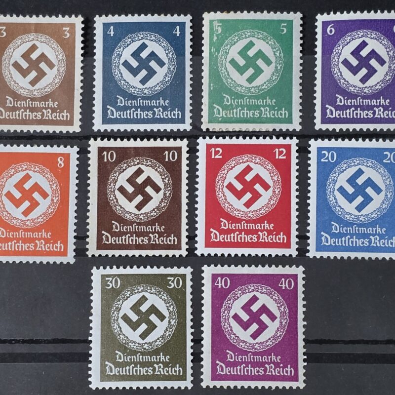 20261005_143538 WWII WW2 German Third Reich Nazi German Government Official Swastika Stamp lot 10 Stamps