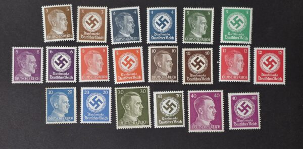 20261005_150005 WWII WW2 German Adolf Hitler + Swastika Stamp sets Original Nazi Third Reich Era