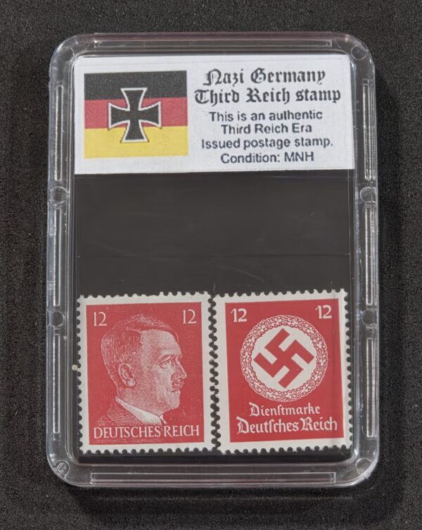 20261005_150857 WWII WW2 Nazi German Third Reich German Adolf Hitler + NSDAP Swastika Stamp 12pf