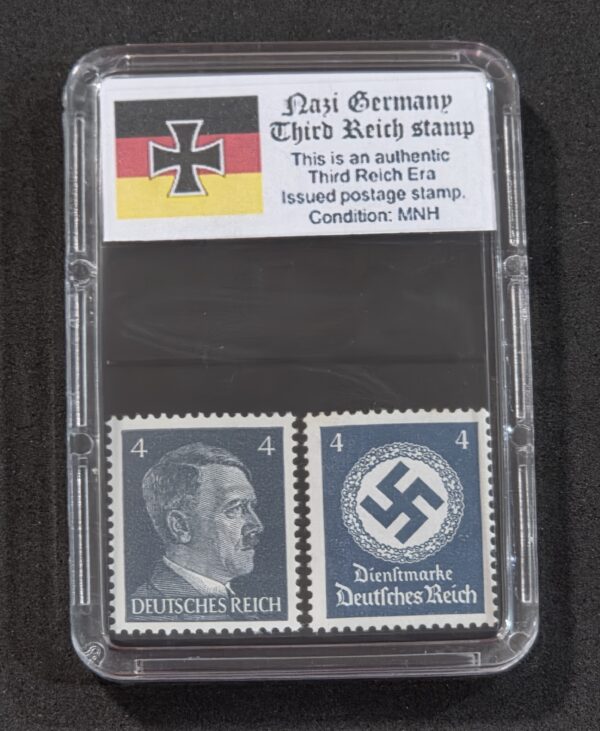 WWII WW2 Nazi German Third Reich German Adolf Hitler + NSDAP Swastika Stamp 4pf
