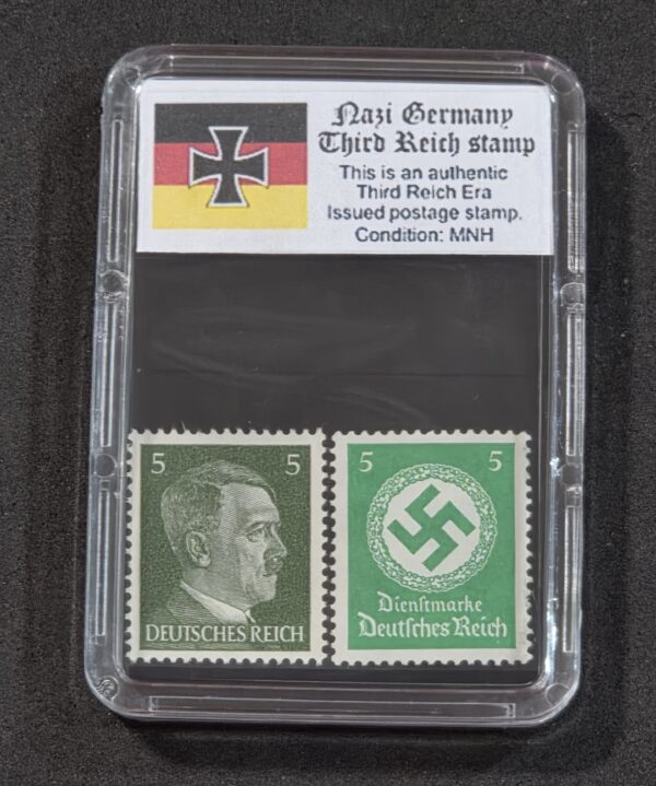 WWII WW2 Nazi German Third Reich German Adolf Hitler + NSDAP Swastika Stamp 5pf