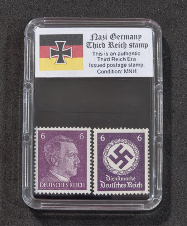 WWII WW2 Nazi German Third Reich German Adolf Hitler + NSDAP Swastika Stamp 6pf