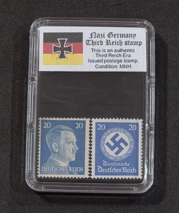 WWII WW2 Nazi German Third Reich German Adolf Hitler + NSDAP Swastika Stamp 20pf