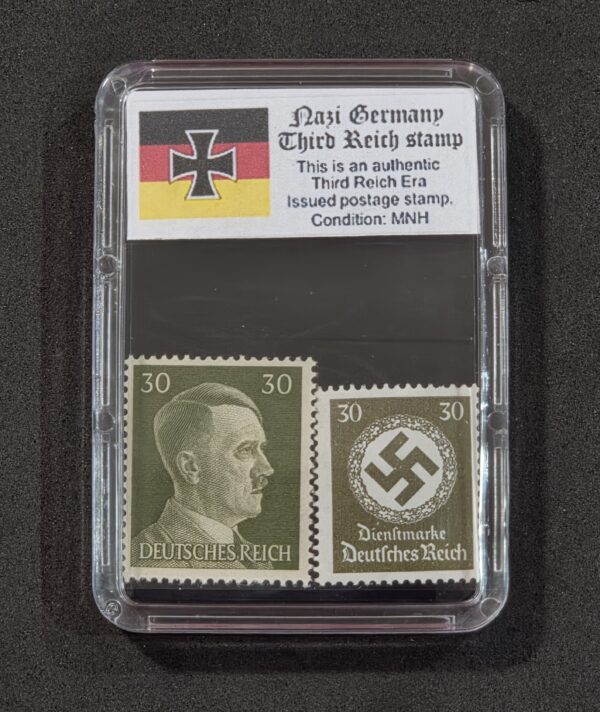 WWII WW2 Nazi German Third Reich German Adolf Hitler + NSDAP Swastika Stamp 30pf